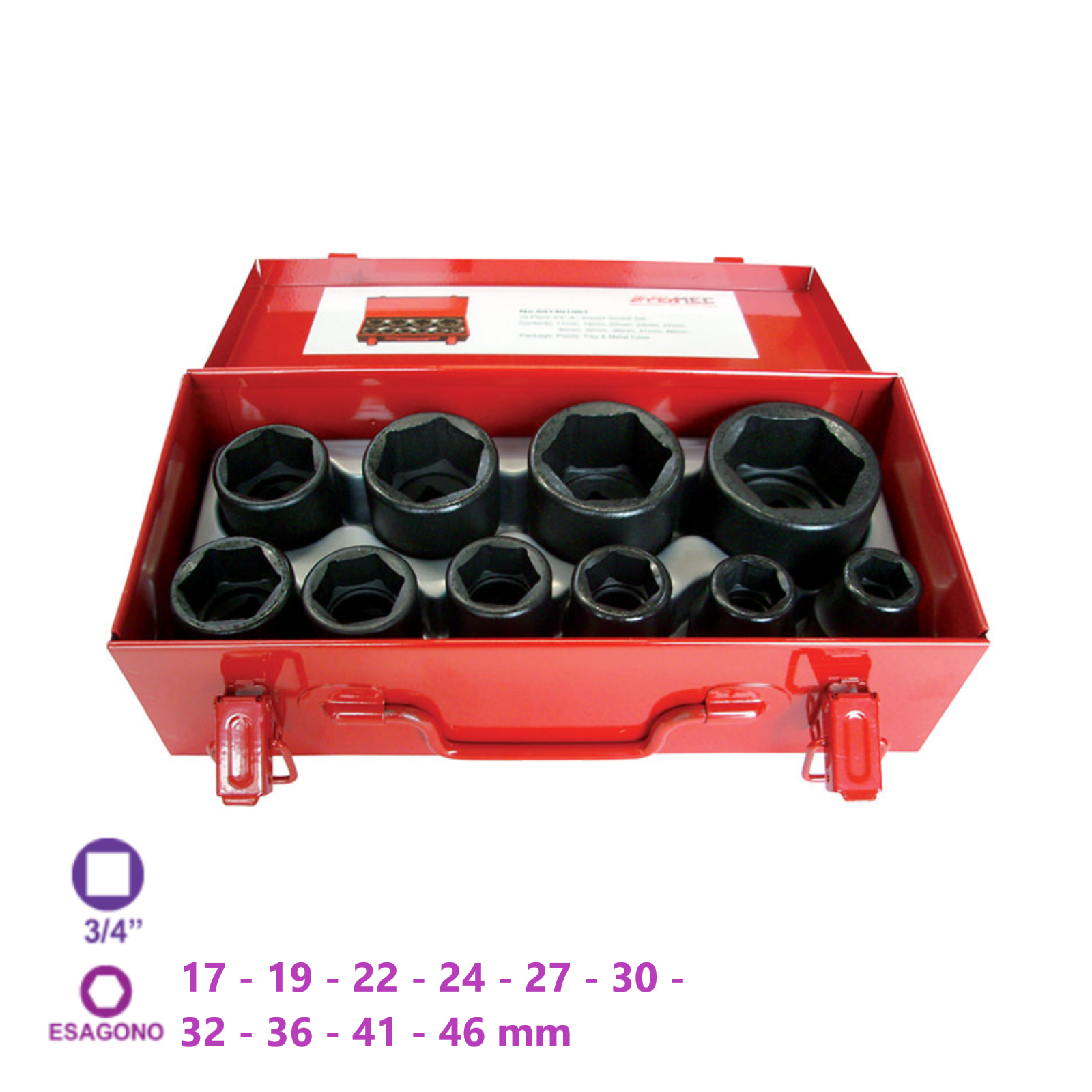 VÖLKEL Set Di Maschi In HSS Con Codolo Esagonale 1/4 | Filettatura Metrica ISO M3-M10 | 6 Pezzi In Custodia Plastica