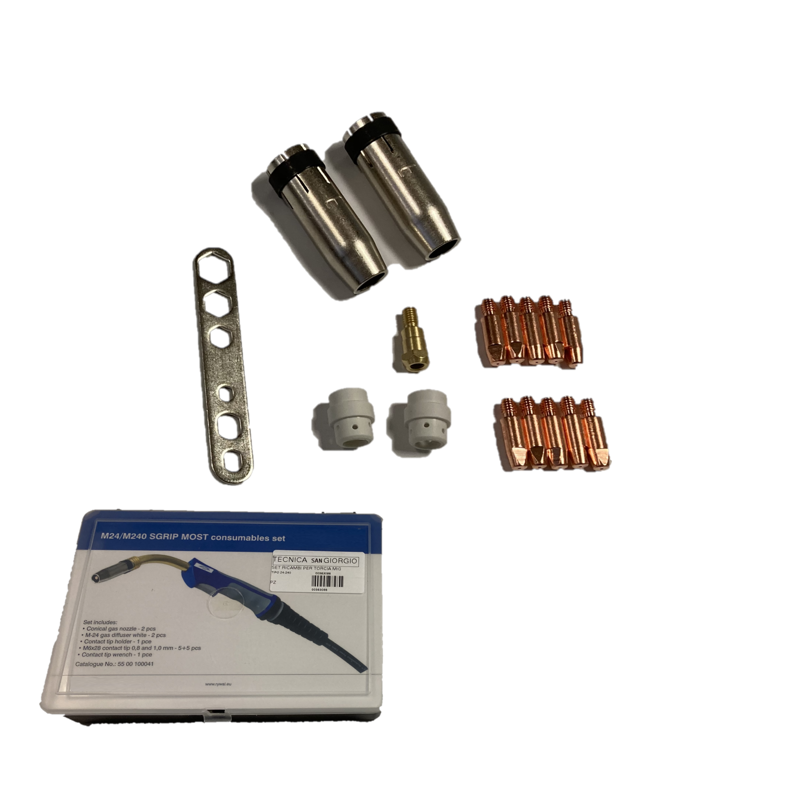 Accessori Saldatura MIG145 Bestarc EATBALE 24 Pezzi 14AK MB14 Kit Torcia Di Saldatura MIG Con 2 Diffusori Diffusori E Ugelli Gas - 8