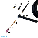 TIG TIG 26V 4-8 meters TraFimet Made in Italy Cooler, flyer gas control