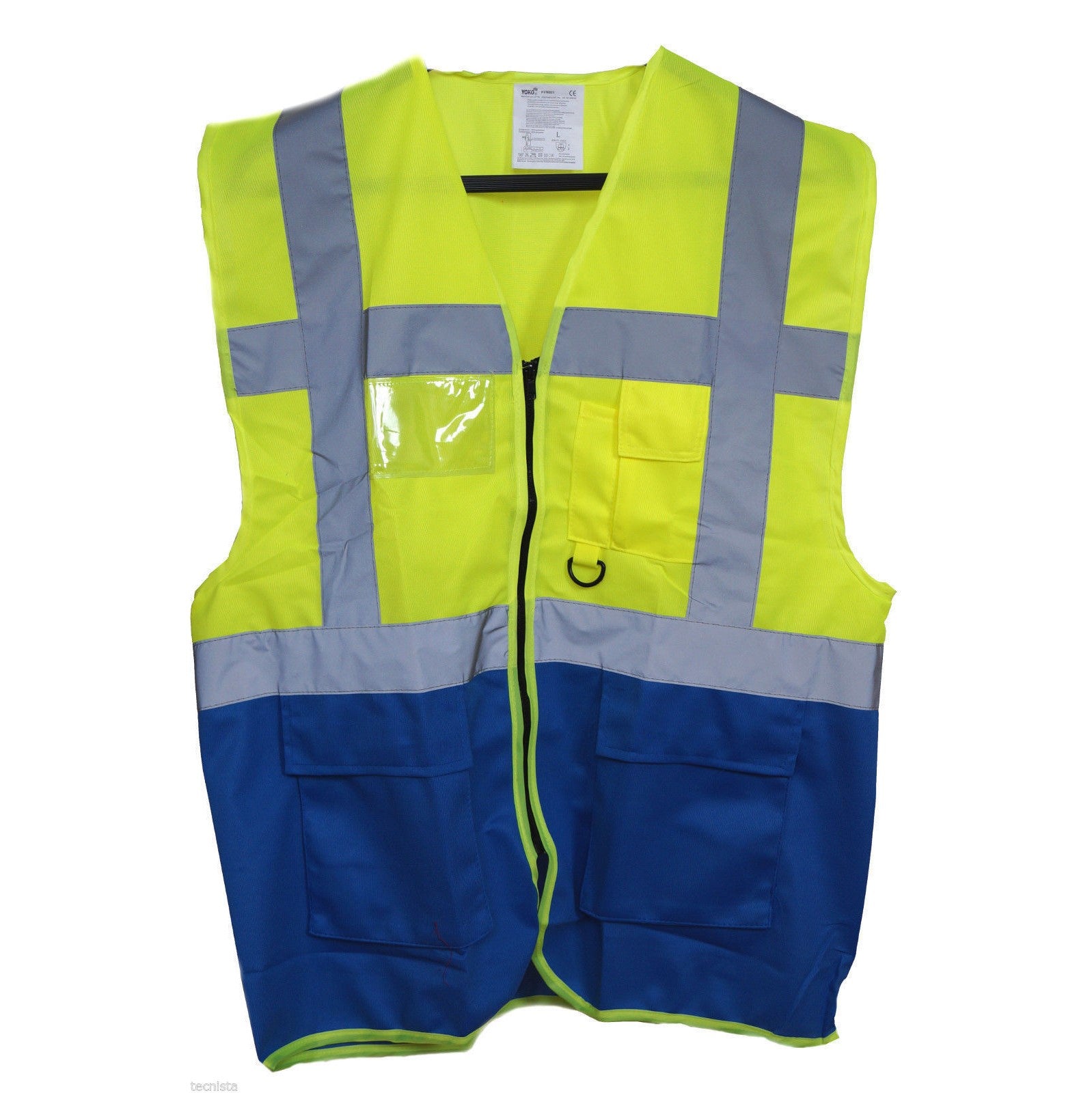 Gilet Alta Visibilità rifrangente bi-color Giallo/Blu L-XL-2XL-3XL