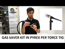 Kit Gas Lens Ugello Pyrex Trasparente per Saldatura TIG Risparmio Gas Argon