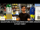 Bombola di gas Argon usa e getta 14 litri 60 bar saldatura TIG Mister Work XL