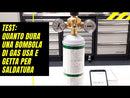 Pressure reducer with 1 low pressure gauge Argon throw cylinders and mixture