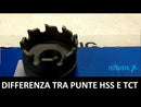 Stainless steel cup cutter with teeth in hard metal shank mm.10