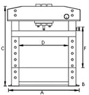 Pressa Idraulica 20 Tonnellate con manometro di controllo pressione cilindro laterale scorrevole WPP 20 E
