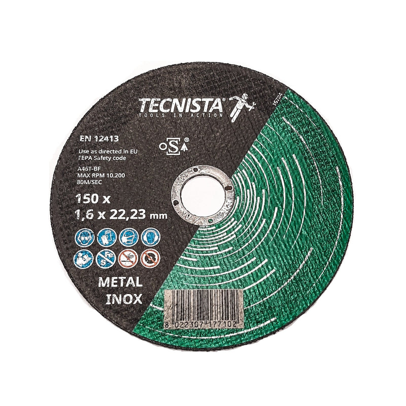 TECNISTA ceramic abrasive discs suitable for grinding and cutting iron / stainless steel diameter 115 - 125 - 230 mm