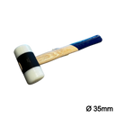 Polyurethane plastic head mallet diameter 28-50 mm with interchangeable heads