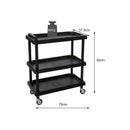 carrello-in-plastica-dura-resistente-all'usura-a-3-ripiani-con-ripiano-centrale-regolabile-in-altezza-con-maniglia-per-lo-spostamento-a-4-ruote-pivotanti-ripiani-resistenti-rialzati-con-capacità-max-40kg-dimensioni-750x375x920h