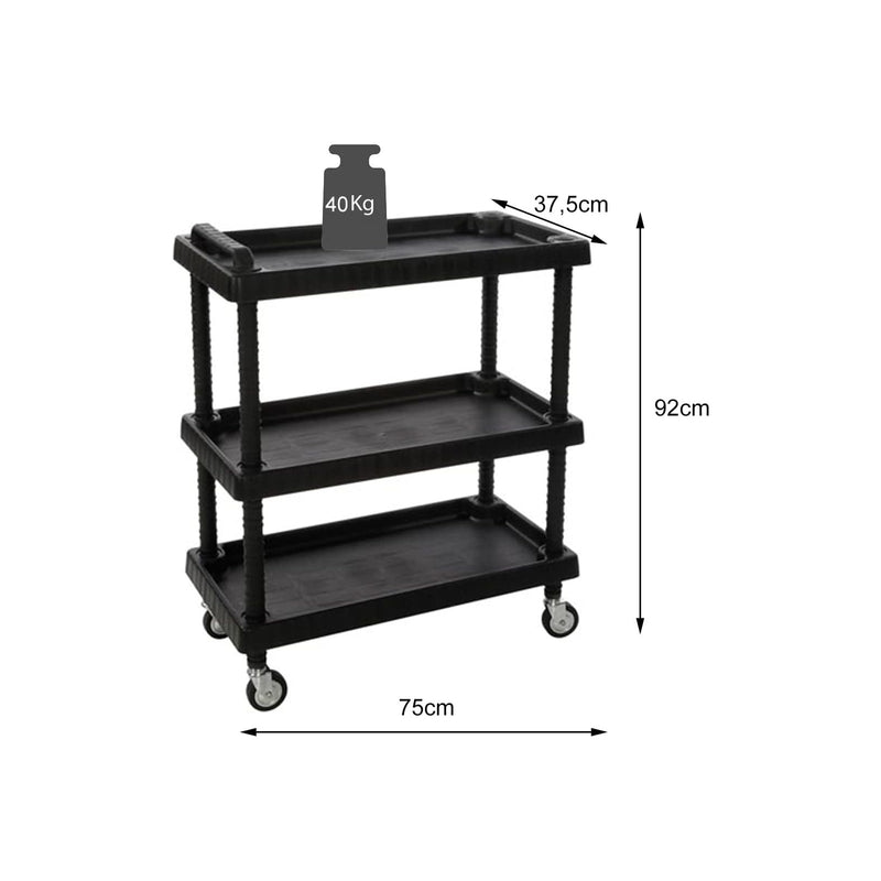 Carrelli Porta Utensili Per Garage Carrello Portautensili 3 Piani Carrello Da Officina Carrello Da Carrello Portautensili Con Ruote - Foto 6