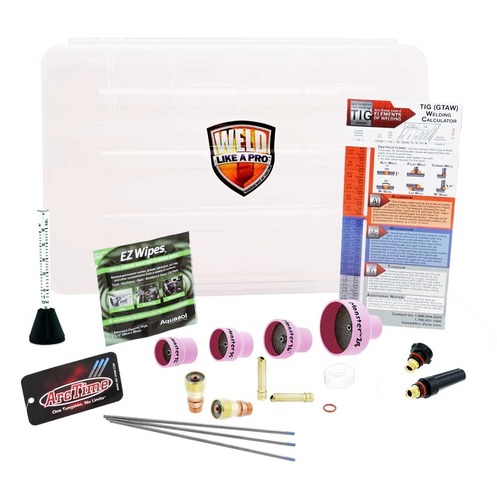 NEW! Weldmonger® Challenger TIG Kit for #9/20 Torches- All the Best in