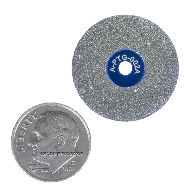 Replacement medium grain BLUE diamond wheel for Arc-Zone Sharpie DX™ head for sharpening tungsten electrodes for TIG welding