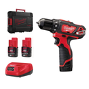 Trapano avvitatore compatto con 3 batterie 12 V 30 Nm MILWAUKEE M12 BDD-153C