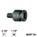 Bussola att. quadro Riduzione per avvitatore percussione o pneumatico 982RT