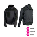 Giacca tecnica ZONCOLAN con cappuccio Grigio/Nero T. S a 3XL.