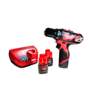 kit-cannello-a-7-cassetti-con-trapano-a-batterie-milwaukee-completo-di-batterie-e-caricabatterie-con-set-da-25-punte-al-cobalto-per-foratura-inox-e-titanio-+-lampada-faretto-da-30W-a-batteria-ricaricabile-con-base-magnetica-e-inclinabile