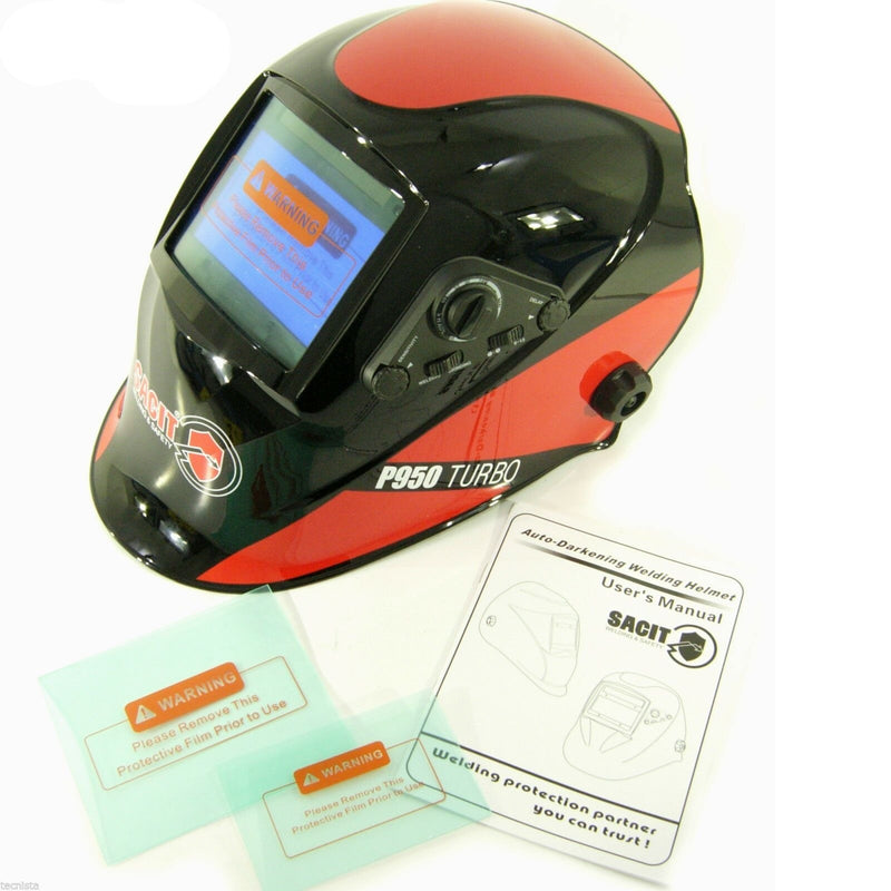Casco saldatore autoscurante SACIT P950 | 4 sensori – TIG, MIG, MMA, saldobrasatura