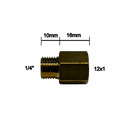 Adattatore attacco Gas per torcia TIG F12x1 M1/4" TRAFIMET FA5121