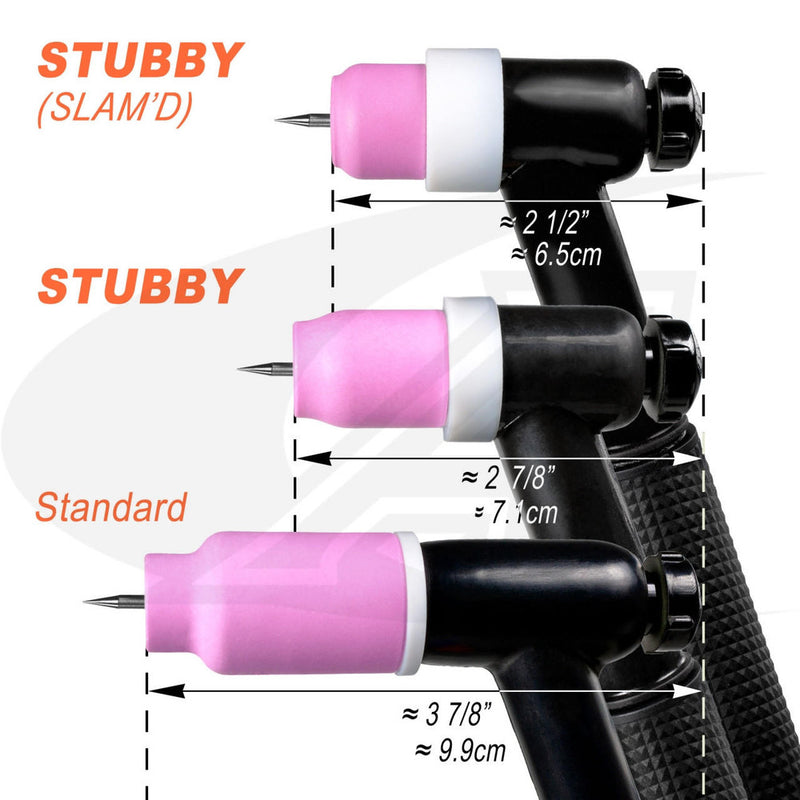 Kit Gas Lens per Torcia TIG 17 / 18 / 26 StubbyCup™ Arc-Zone Ugello Cortissimo solo 25,4mm per Saldatura in Spazi Stretti