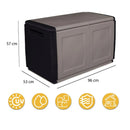 Baule portatutto da esterno in materiale plastico 96x53x57cm ARTPLAST CB2/N