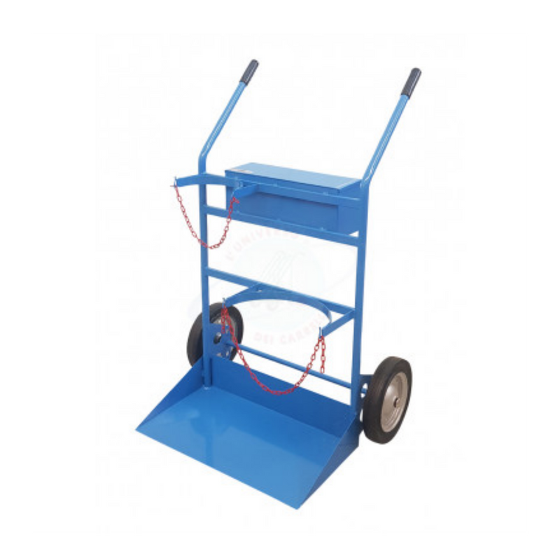 Carrello portabombole saldatura Ossigeno-GPL con cassetta porta attrezzi CARMECCANICA 014D