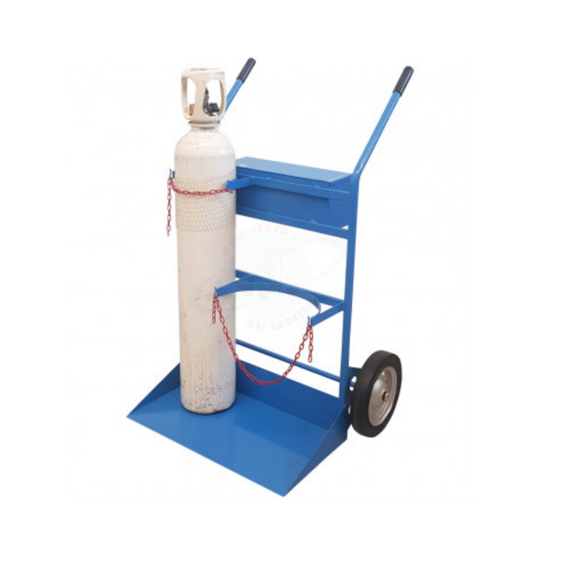 Carrello portabombole saldatura Ossigeno-GPL con cassetta porta attrezzi CARMECCANICA 014D