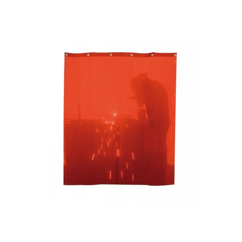Tenda rossa oscurante rossa DIN4 per saldatura 1400X3000H mm con ganci SACIT 11263RW