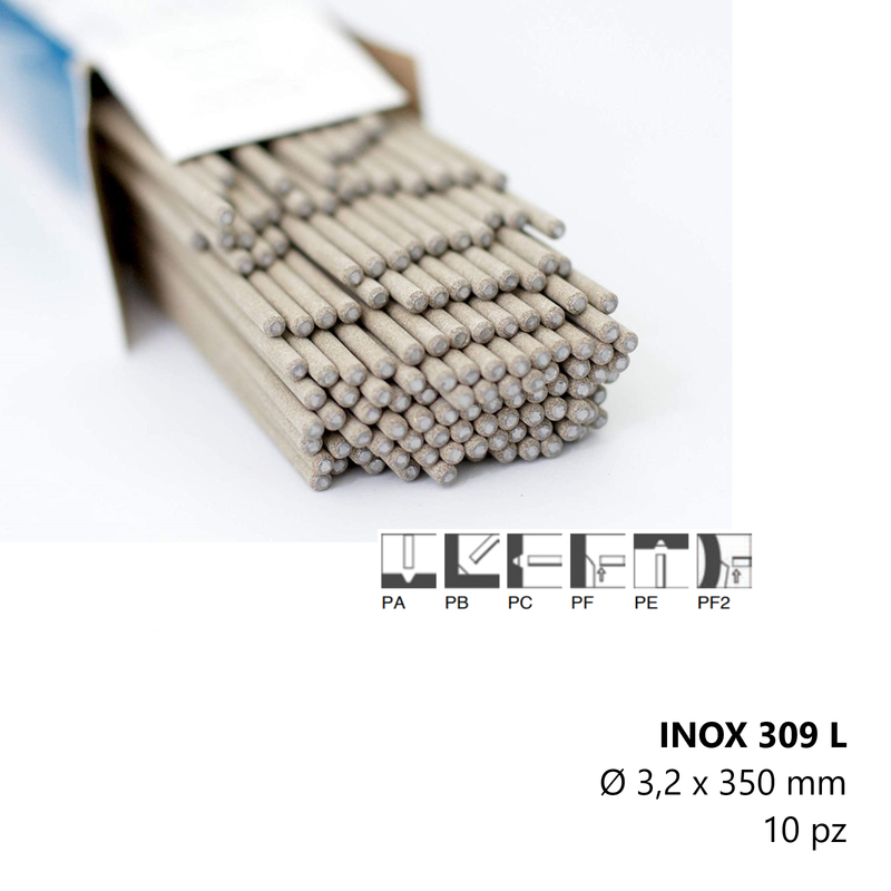Confezione-10PEZZI-elettrodi-rutili-per-inox-309-Ø 3,2X350-mm-OERLIKON-PH-RS-309L-Tecnista