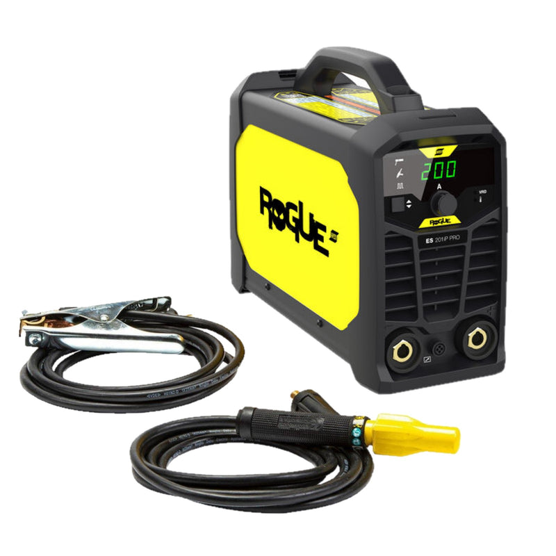 Saldatrice-Inverter-ESAB-ROGUE-ES-201i-PRO-Elettrodo-MMA PULSATO-e-Live-TIG-200A-con accessori-Tecnista