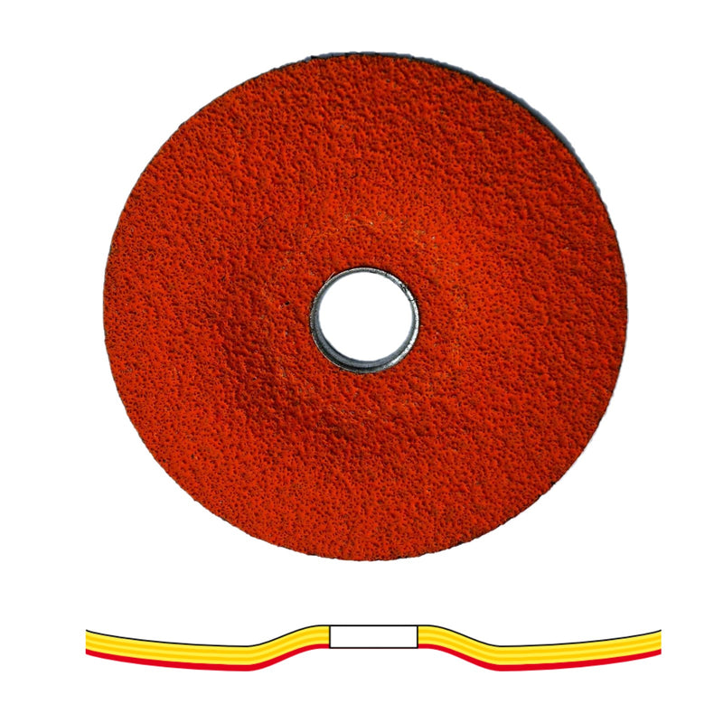disco-abrasivo-a-centro-depresso-grana-36-diametro-125mm-GLOBE-FLEXCELLECE-per-acciaio-e-acciaio-inox