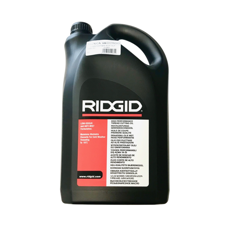 Olio per filettare su metalli RIDGID originale confezione 5 litri