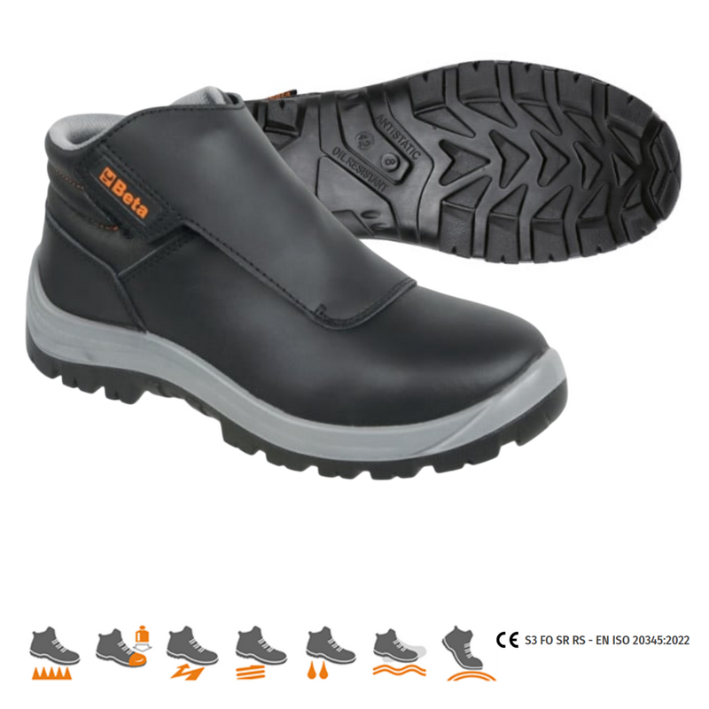 Scarpe Alte Saldatore Antinfortunistica S3 FO SR RS in pelle t.35 a 48 BETA 7245NB