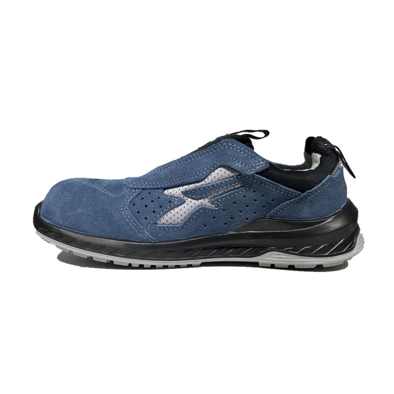 Scarpa antinfortunistica bassa pelle scamosciata blu S1P SRC ESD UPOWER MITRAL T.41
