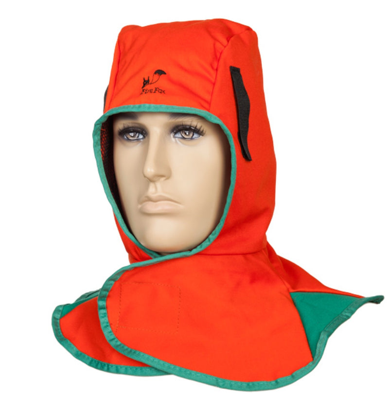 Cappuccio da saldatore Arancio protezione TESTA - COLLO WELDAS FIREFOX 23-6690