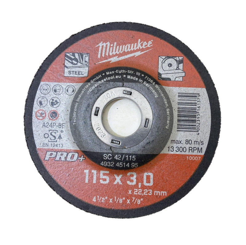 Dischi abrasivi Milwaukee diametro 230/115 mm vari spessori