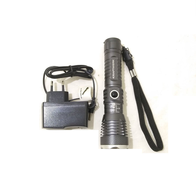 Kraftwerk 32054 aluminum torch with 1 portable LED with charger