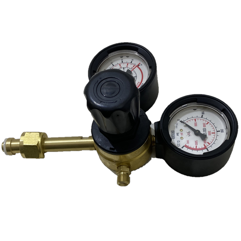 CO2 pressure reducer with 2 mig / MAG wire welding pressure gauges