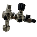 Riduttore di Pressione CO2 ad uso alimentare con 2 manometri Oxyturbo MajorMix