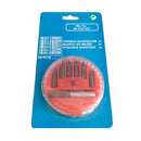 Magnetic inserts in stainless steel bits in chrome vanadium