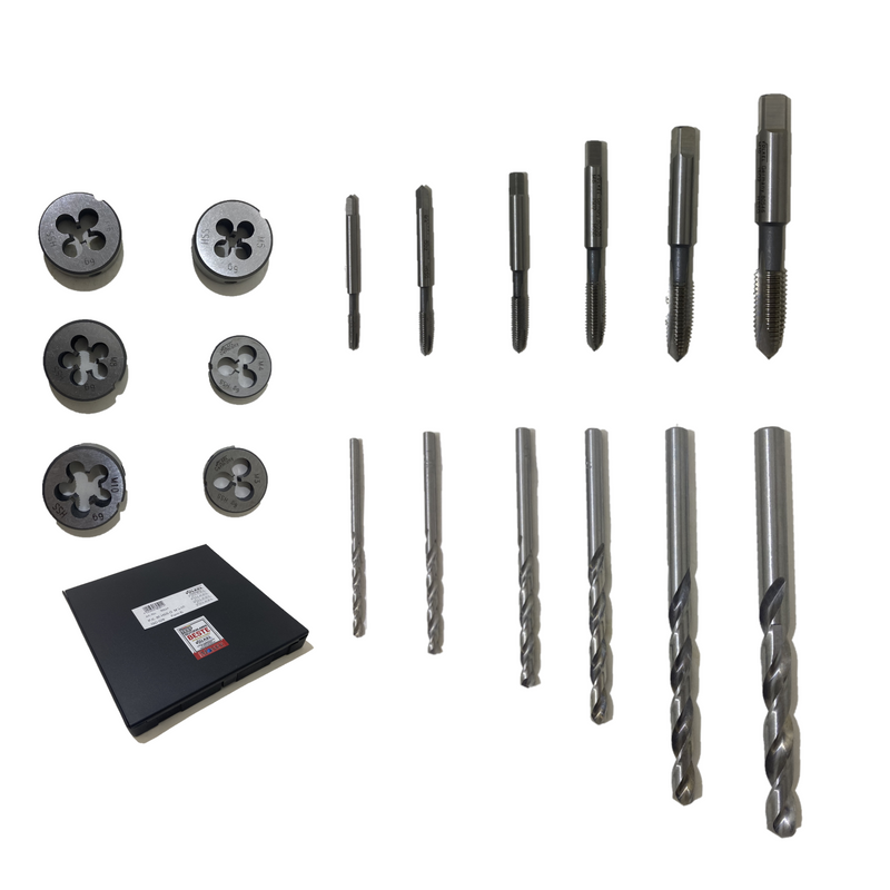 Sollbry Set Di Maschi E Filiere HSS Metrici M10 X 0,75 Mm, Maschi Per Filettatura A Macchina Con Utensile In Lega Di Acciaio Tondo 84679593 Sollbry Set Di Maschi E Filiere HSS Metrici M10 X 0,75 Mm, Maschi Per Filettatura A Macchina Con Utensile In Lega Di Acciaio Tondo 84679593