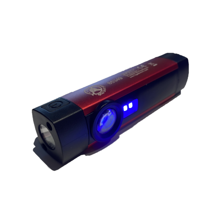 Mini torcia ricaricabile compatta e magnetica COB LED 1W e UV per ispezioni automotive BGS 85349