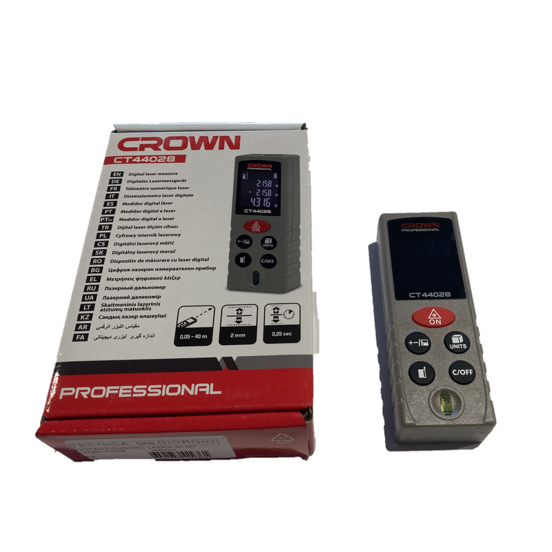 Laser measurer from 0.05 to 40 meters measuring precision 2 mm CROWN