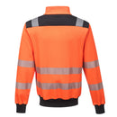 Felpa-lavoro-alta-visibilità-nero/giallo-o-Nero/arancio-con-zip-taglie-dalla-S-alla-5XL-PORTWEST-PW370