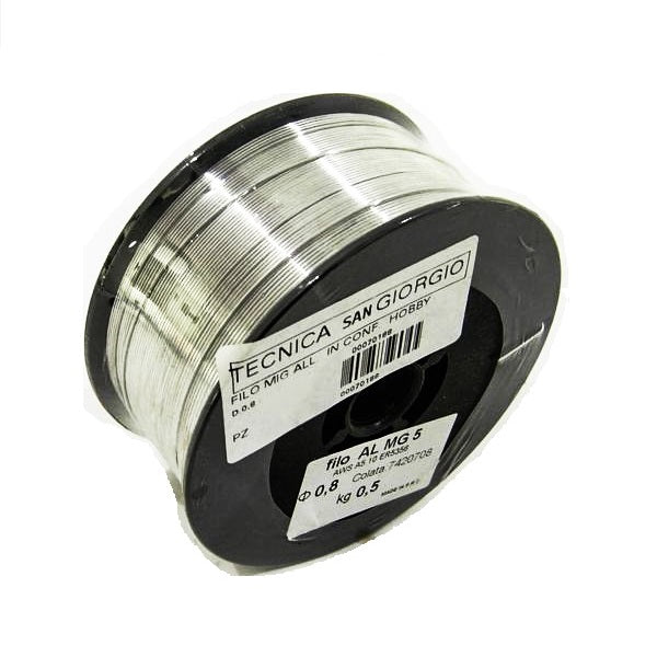 FILO-SALDATURA-MIG-alluminio-magnesio5-AlMg5-diametro-del-filo-0.8mm-da-0.5kg-per-saldatrice-a-filo-mig-mag-diametro-della-bobina-100mm