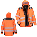 Giacca-calda-antipioggia-idrorepellente-ALTA-VISIBILITA'-3in1-arancio-dalla-taglia-S-alla-4XL-PORTWEST-PW365