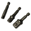 Three adapters inserts for 1/4 "connection drill for 1/4" 3/8 "1/2" framework