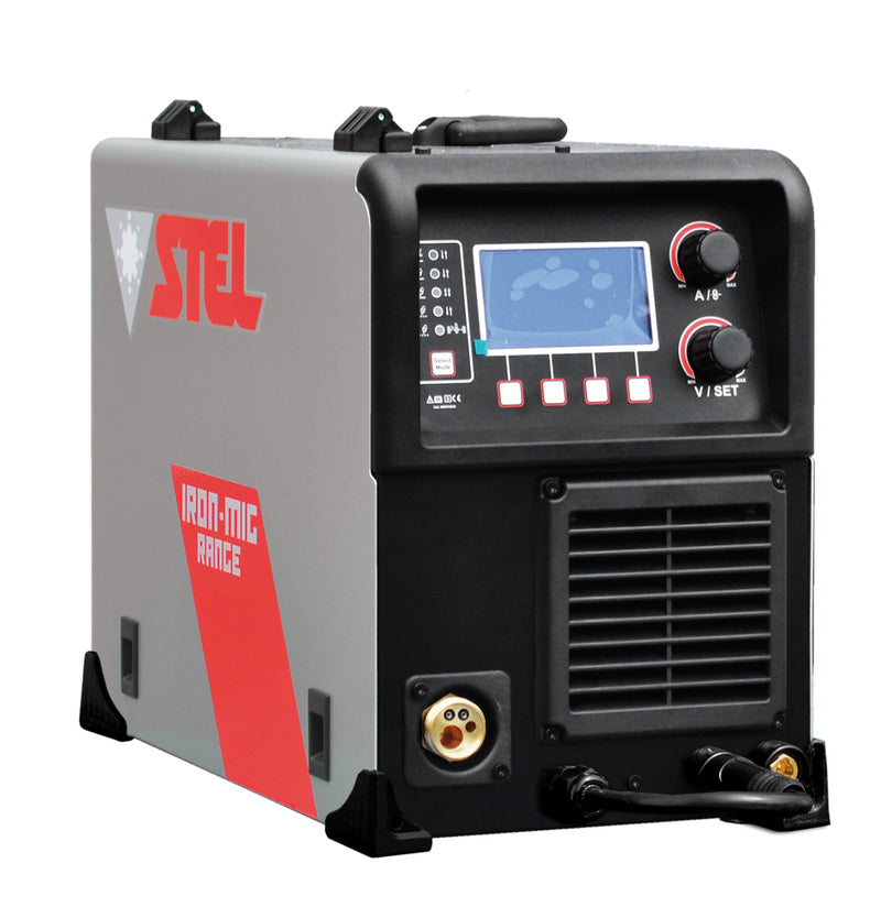 MIG / MAG wire inverter welding machine, MMA electrode, TIG LIFT synergic pulsed multifunction Stel Iron MIG 221 P