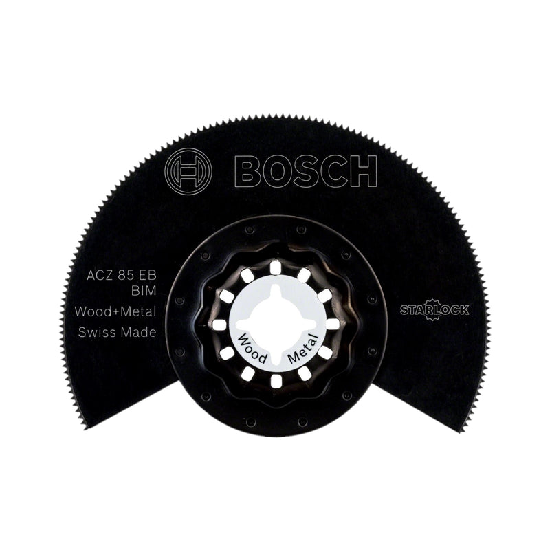 Lama bimetallica semicircolare per legno o metallo non temprato per utensile multifunzione BOSCH Starlock ACZ 85 EB