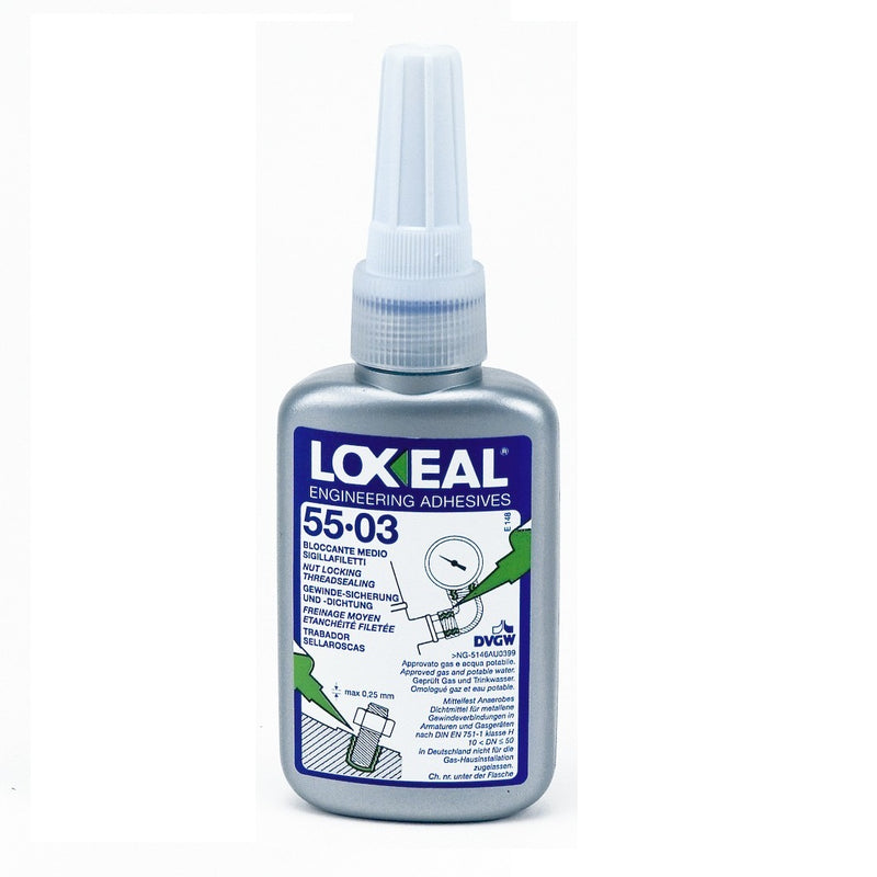 LoxEl 55-03 Bottle 50ml brenafiletti medium resistance for hydraulic nut screws