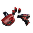 Trapano avvitatore compatto con 3 batterie 12 V 30 Nm MILWAUKEE M12 BDD-153C