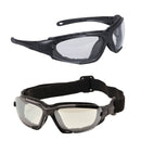 Transparent personal protection glasses with optional band included Portwest PW11